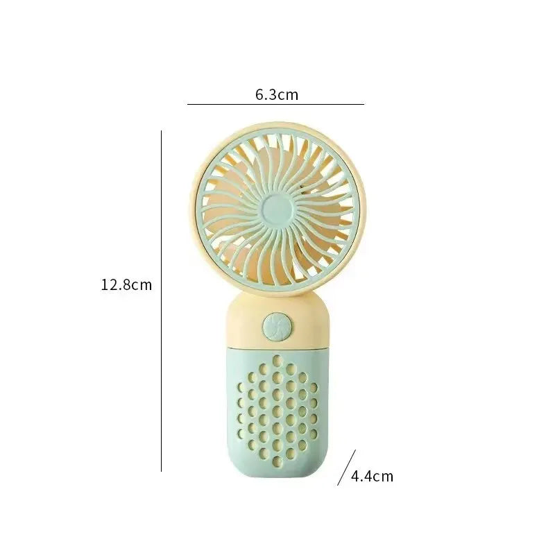 New Cartoon Cute Mini USB Handheld Charging Fan - Portable Pocket-Sized for Home, Outdoor, Office & Student Dorm Use