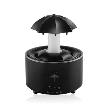 New Rainbow Raindrop Aromatherapy Machine Rotating Water Drop Humidifier 7-Color Lamp Creative Umbrella Essential Oil Diffuser