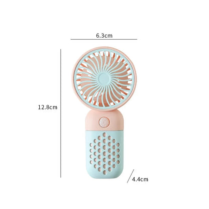 New Cartoon Cute Mini USB Handheld Charging Fan - Portable Pocket-Sized for Home, Outdoor, Office & Student Dorm Use
