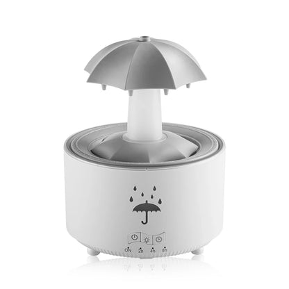 New Rainbow Raindrop Aromatherapy Machine Rotating Water Drop Humidifier 7-Color Lamp Creative Umbrella Essential Oil Diffuser