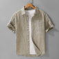 Summer New Fashion Trendy Loose Thin Shirt Plaid Men Clothing