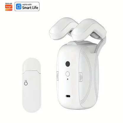 WiFi  Smart Automatic Curtain Opener with App Timer Voice Control High Performance Motor for Roman Pole Tracks ，Light Sensor 