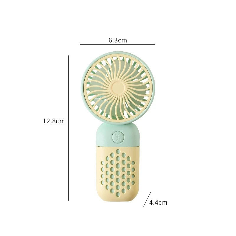 New Cartoon Cute Mini USB Handheld Charging Fan - Portable Pocket-Sized for Home, Outdoor, Office & Student Dorm Use