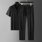 Shirt Men's Clothing Ice Silk Casual Set
