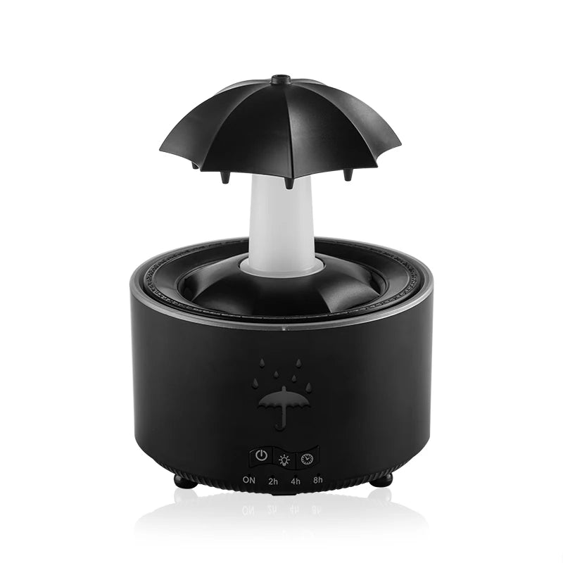 New Rainbow Raindrop Aromatherapy Machine Rotating Water Drop Humidifier 7-Color Lamp Creative Umbrella Essential Oil Diffuser