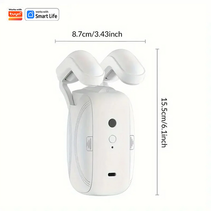 WiFi  Smart Automatic Curtain Opener with App Timer Voice Control High Performance Motor for Roman Pole Tracks ，Light Sensor 