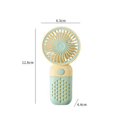 New Cartoon Cute Mini USB Handheld Charging Fan - Portable Pocket-Sized for Home, Outdoor, Office & Student Dorm Use